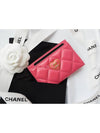 Heart Logo Lambskin Card Wallet Pink - CHANEL - BALAAN 10