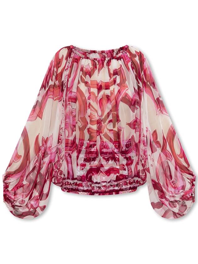 majolica print silk blouse F72G7THI1FO - DOLCE&GABBANA - BALAAN 2