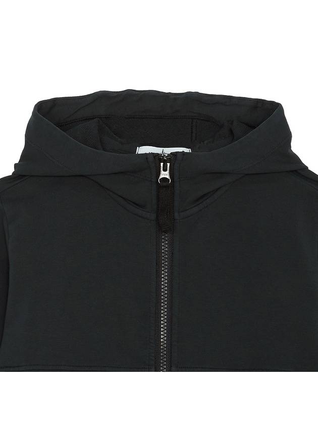 Kids Logo Patch Zipped Hooded Jacket Black - STONE ISLAND - BALAAN 5