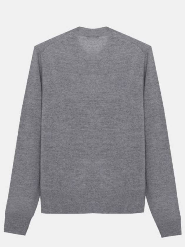 Face Patch Crop Cardigan Grey - ACNE STUDIOS - BALAAN 3