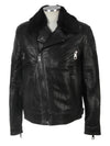 Men's Leather Jacket BPE442C B701C 01 BLACK NEC001 - NEIL BARRETT - BALAAN 2