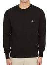 ORB Embroidered Crew Neck Knit Top Black - VIVIENNE WESTWOOD - BALAAN 3