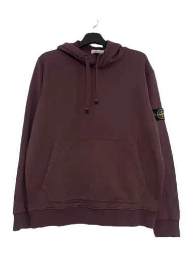 Wappen Patch Cotton Hoodie Burgundy - STONE ISLAND - BALAAN 1