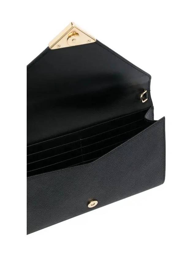 PRADA Saffiano Leather Envelope Clutch Black 1MF034 2CLQ F0002 - PRADA - BALAAN