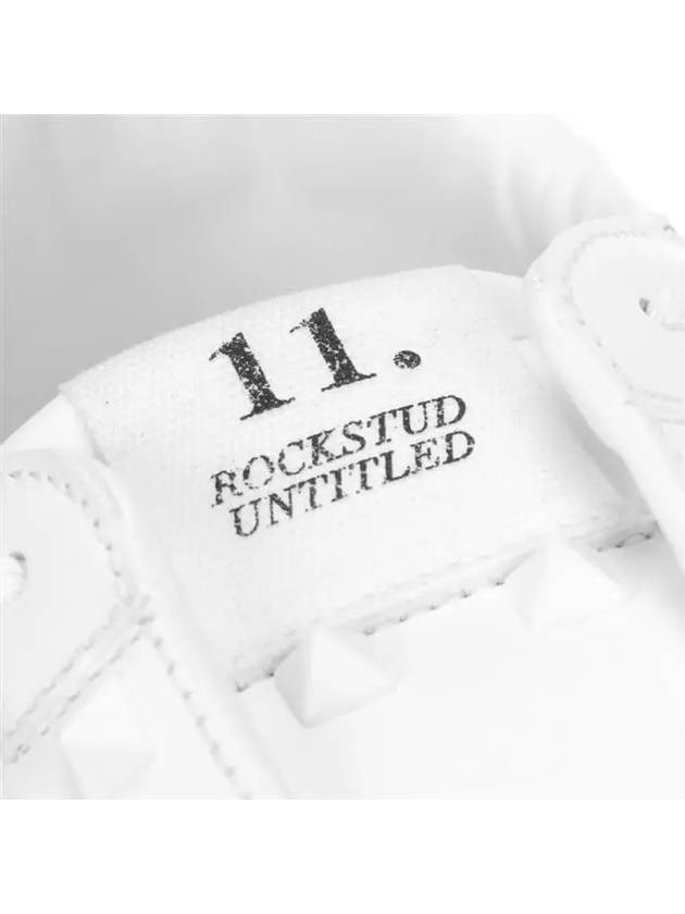 Rockstud Untitled Low Top Sneakers White - VALENTINO - BALAAN 8