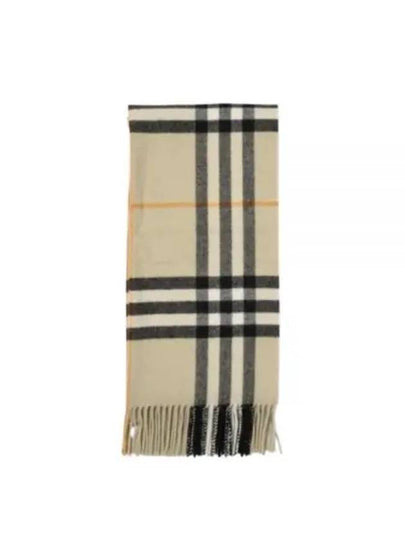 Wide Check Cashmere Scarf Beige - BURBERRY - BALAAN 2