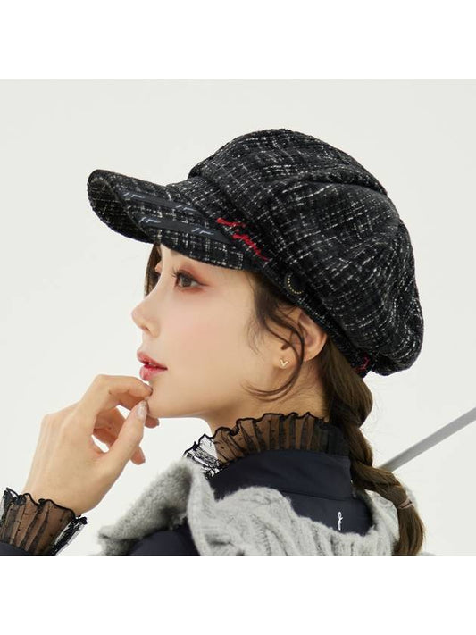 golf wear Tweed madoros hat Black - J JANE - BALAAN 1