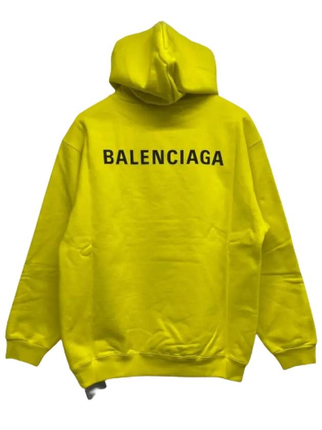 Mini Logo Cotton Hoodie Yellow - BALENCIAGA - BALAAN 4