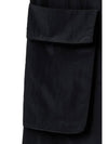 Silk Gloss Big Pocket String Wide Pants Black - NOIRER FOR WOMEN - BALAAN 6