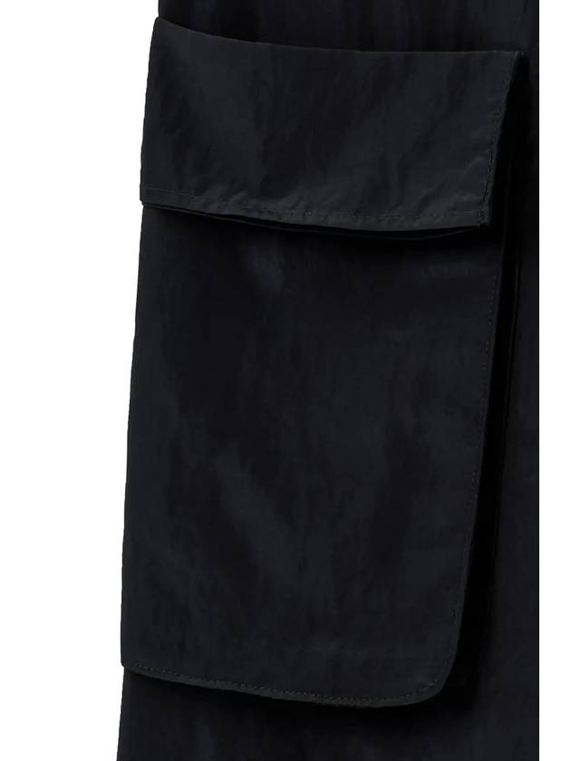 Silk Gloss Big Pocket String Wide Pants Black - NOIRER FOR WOMEN - BALAAN 6