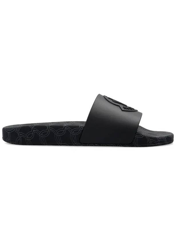 Jeanne Logo Slippers Black - MONCLER - BALAAN 1