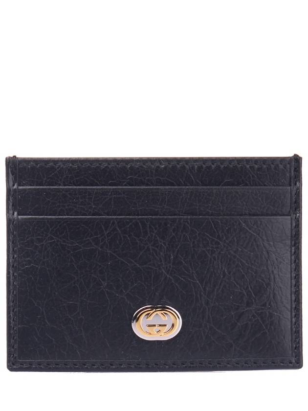 Interlocking Card Wallet Black - GUCCI - BALAAN 2