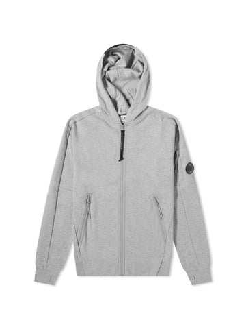 Diagonal Raised Fleece Lens Hooded Jacket Light Grey - CP COMPANY - BALAAN 1