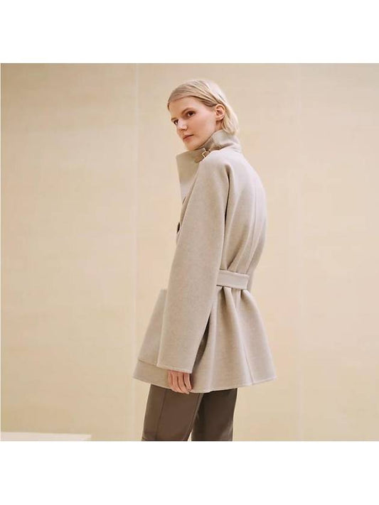 Cashmere Women s Coat Beige H4H0104DBMV36 - HERMES - BALAAN 2