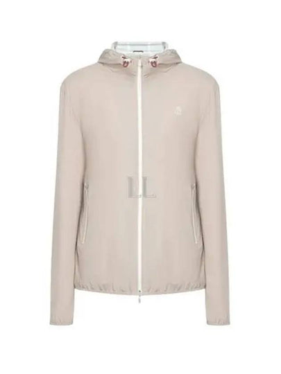 Embroidered Logo Zip-up Hoodie Sand - BRUNELLO CUCINELLI - BALAAN 2