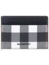 Check Print 2-tier Card Wallet Dark Burch Brown - BURBERRY - BALAAN 2