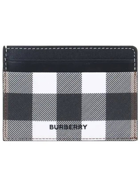 Check Print 2-tier Card Wallet Dark Burch Brown - BURBERRY - BALAAN 2