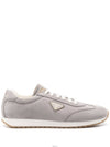 Rank Suede Low Top Sneakers Grey - PRADA - BALAAN 2