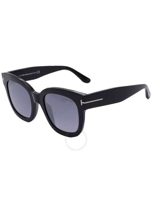 Sunglasses FT0613 01C GLOSSY BLACK SMOKE MIRRORED - TOM FORD - BALAAN 4