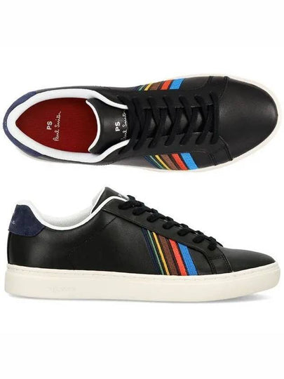 Rex Sports Striped Leather Low Top Sneakers Black - PAUL SMITH - BALAAN 2