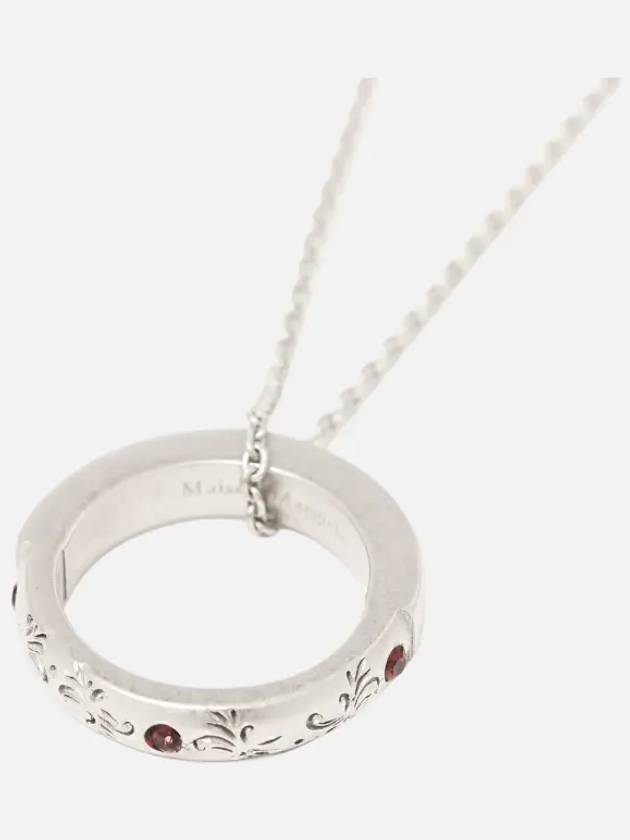 Ring Cubic Pendant Necklace Silver - MAISON MARGIELA - BALAAN 3