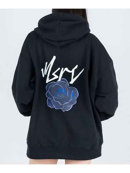 Flower Midnight Blue Hoodie Black - MONSTER REPUBLIC - BALAAN 1