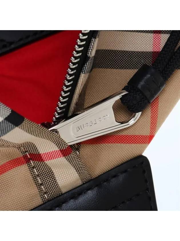 Medium Vintage Check Bonded Cotton Belt Bag Beige - BURBERRY - BALAAN 10