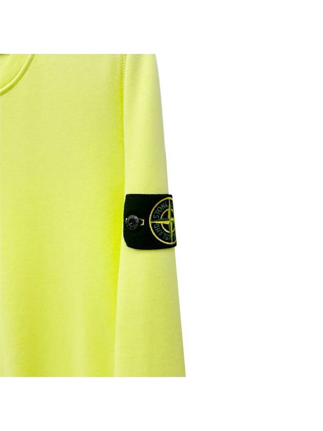 Wappen Patch Crew Neck Sweatshirt Neon Yellow - STONE ISLAND - BALAAN 4