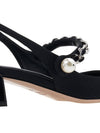 Patent Leather Slingback Heels Black - MIU MIU - BALAAN 11