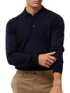 Noel Merino Long Sleeve Polo Knit Top Navy - J.LINDEBERG - BALAAN 2