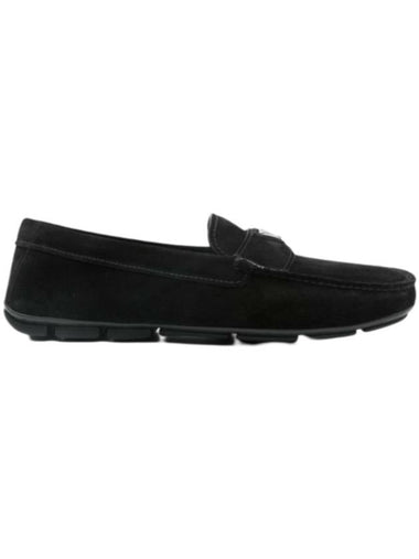 suede driving shoes black - PRADA - BALAAN 1