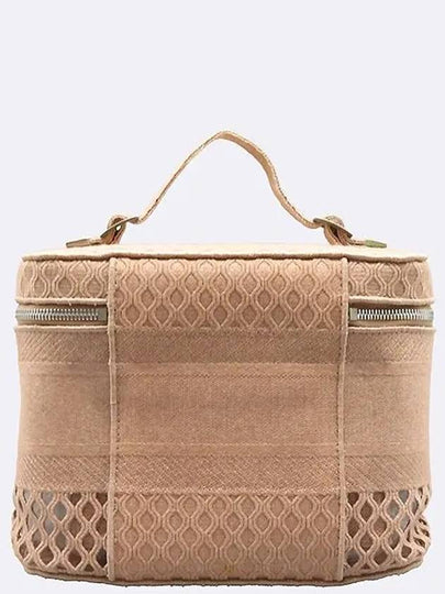 Pink Canvas Travel Vanity Embroidered Tote Bag - DIOR - BALAAN 2