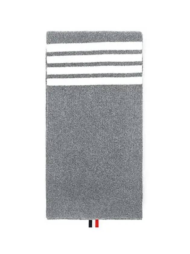 Striped Cashmere Muffler Grey - THOM BROWNE - BALAAN 3