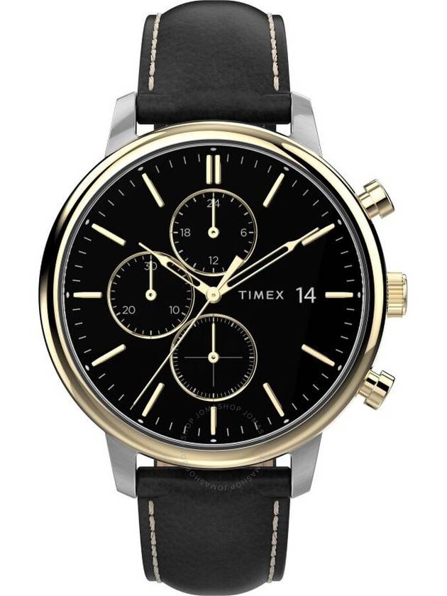 Timex Chicago Chronograph Quartz Black Dial Men's Watch TW2U39100 - TIMEX - BALAAN 1