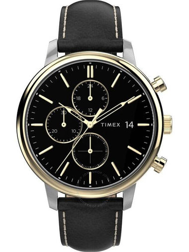 Timex Chicago Chronograph Quartz Black Dial Men's Watch TW2U39100 - TIMEX - BALAAN 1