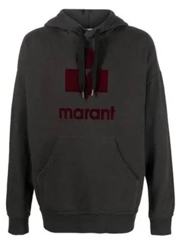 Miley Big Logo Oversized Hoodie Faded Black - ISABEL MARANT - BALAAN 2