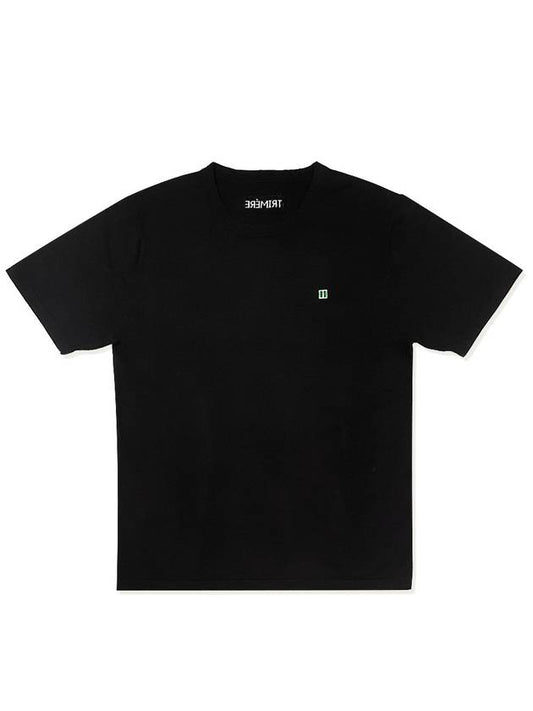 Logo wappen short sleeve round knit MAN BLACK T22MTN0309 - TRIMERE - BALAAN 2