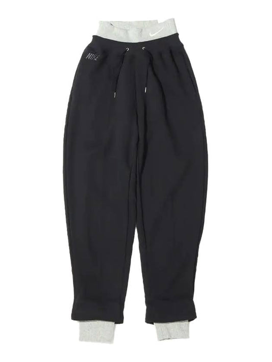 Sportswear Icon Clash Easy Fleece Track Pants Black Gray - NIKE - BALAAN.
