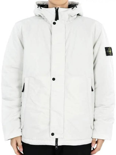 Techno Fabric Hooded Jacket Plaster - STONE ISLAND - BALAAN 2