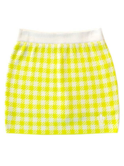 Check jacquard knit skirt yellow - LIKEWIZE - BALAAN 2