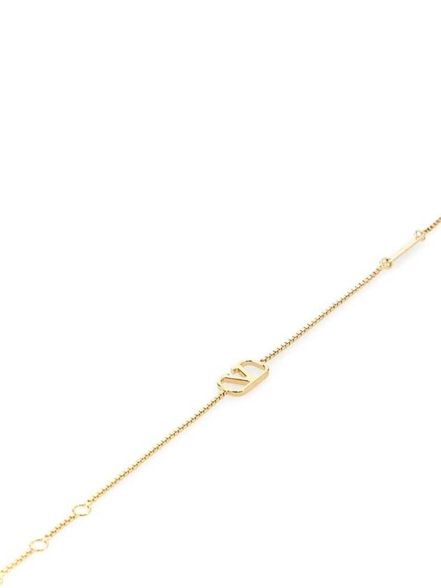 V logo signature metal bracelet gold - VALENTINO - BALAAN 3