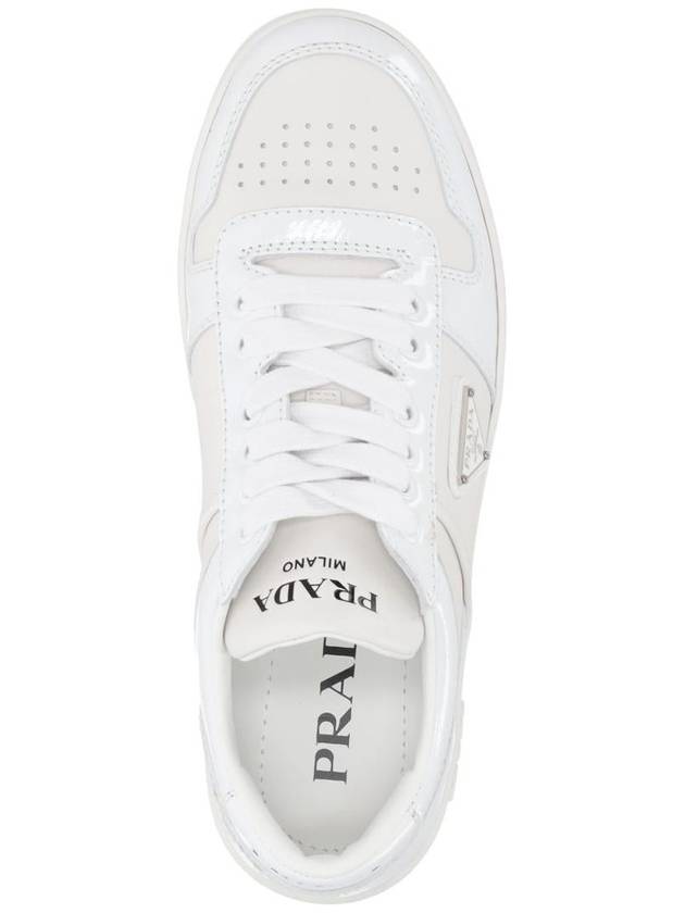 triangle logo low top sneakers white - PRADA - BALAAN 5