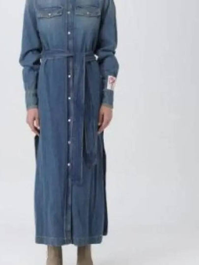 Women's Denim Shirt Long Dress Blue - GOLDEN GOOSE - BALAAN 2