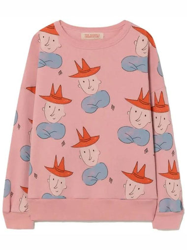 Kids Boy Hat Pattern Sweatshirt Pink F22004 152CZ - THE ANIMALS OBSERVATORY - BALAAN 1