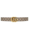 GG Marmont Reversible Leather Belt Beige Brown - GUCCI - BALAAN.