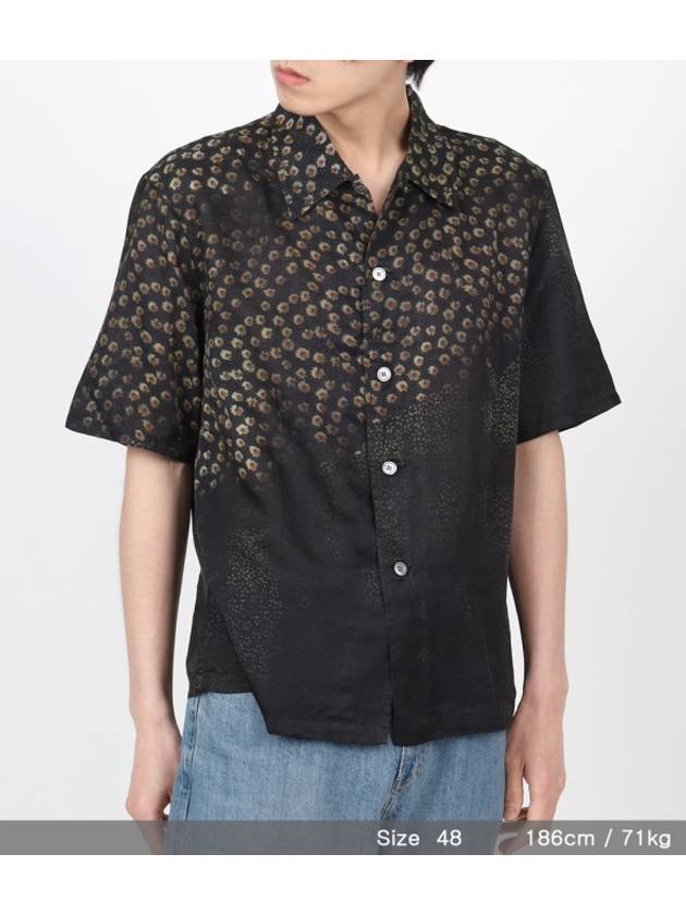 Floral Print Short Sleeve Shirt Black - OUR LEGACY - BALAAN 10