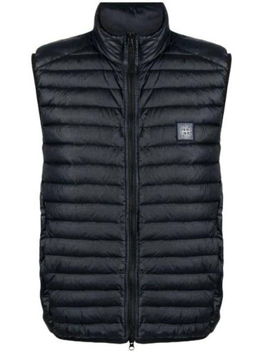 Loom Woven Chambers Recycled Nylon Down Padding Vest Navy - STONE ISLAND - BALAAN 1