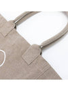 Yenky Embroidered Logo Large Shopper Tote Bag Beige - ISABEL MARANT - BALAAN 4
