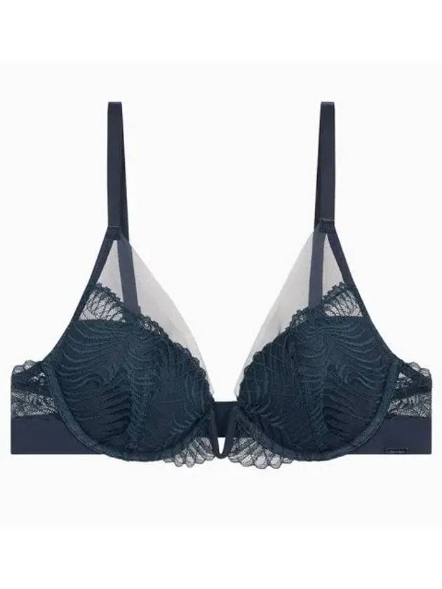 UNDERWEAR Women s CK Black Geo Lace AF Plunge Bra QF7907ADPPK - CALVIN KLEIN - BALAAN 1