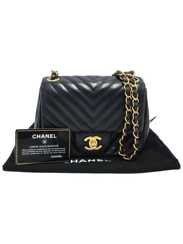 Women s Cross Bag Black Chanel A35200 Gold COCO Logo Lambskin Classic Chevron Petit Sac Mini Flap Chain Shoulder - CHANEL - BALAAN 1